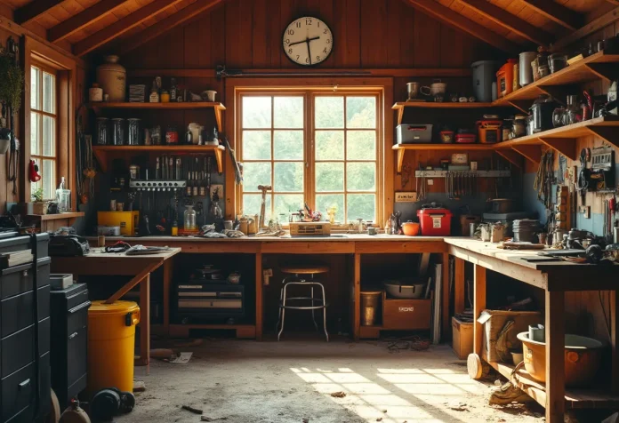 Créer un atelier dans un abri de jardin : Outils et accessoires